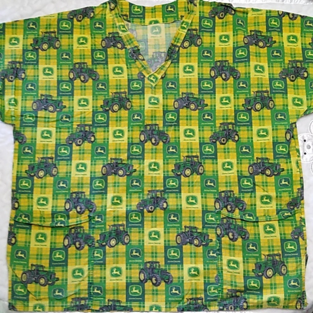 Scrub Top Size Large (Approx) John Deere Home Sewn